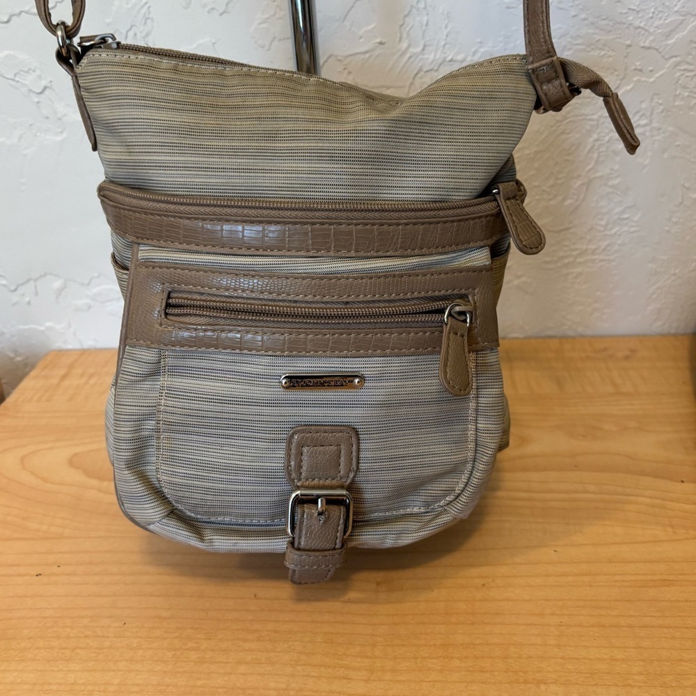 St. John’s Bay Cream and Taupe Crossbody Bag
